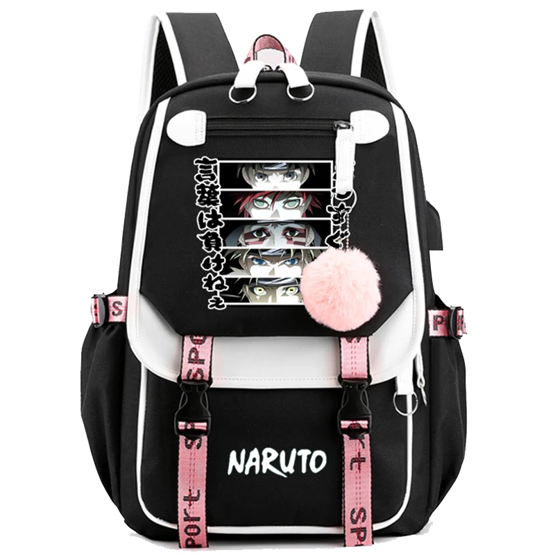 

Anime Naruto Nezuko Kawaii Cartoon School Bag for Bags Manga To Travel Daily Girls Bookbags Adults Large Capacity Backpack