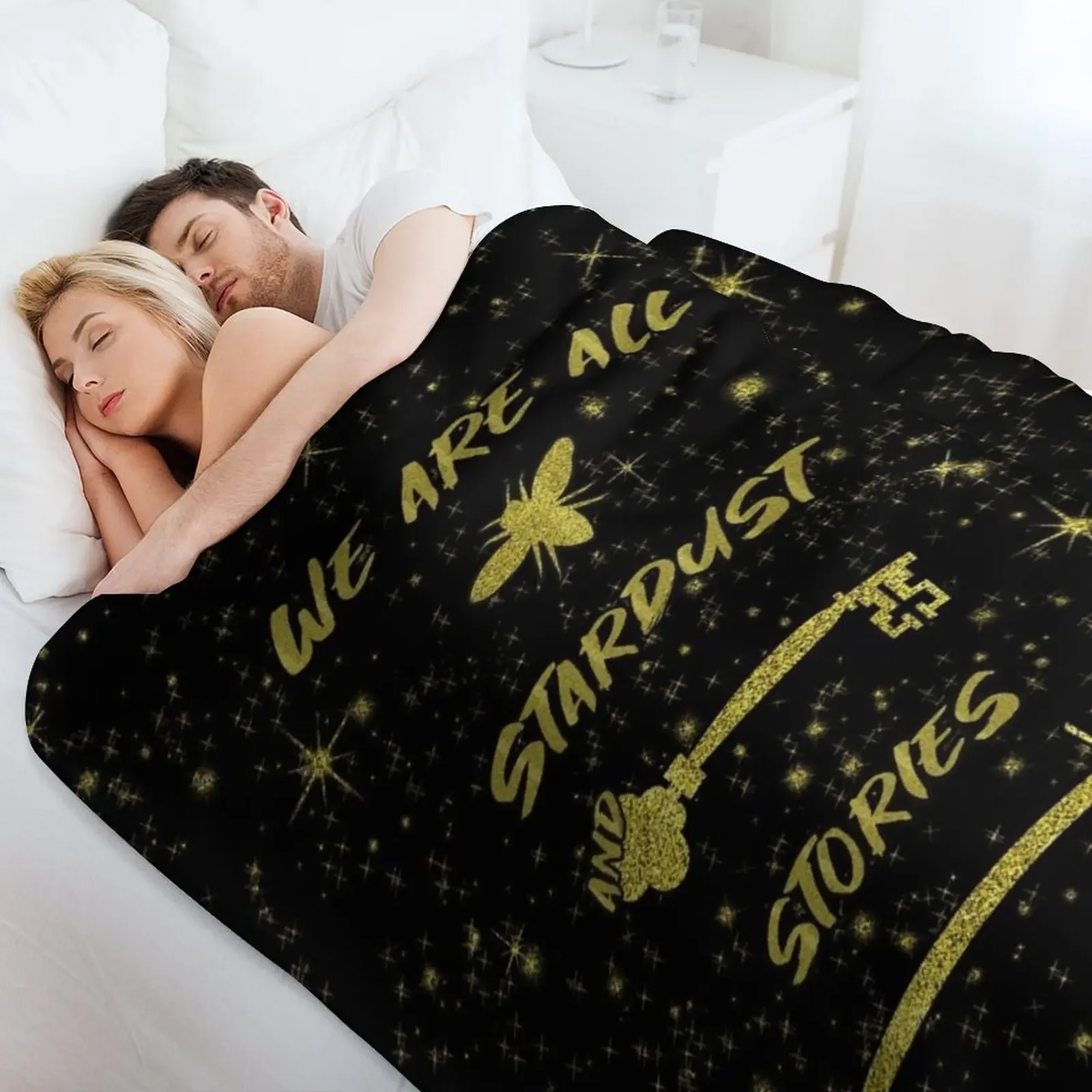 Фото Мы все — звёздная пыль и истории — Плед Starless Sea Throw Blanket Retros, тёплый гигантский плед-спальный мешок для дивана, пледы для диванов на заказ №4