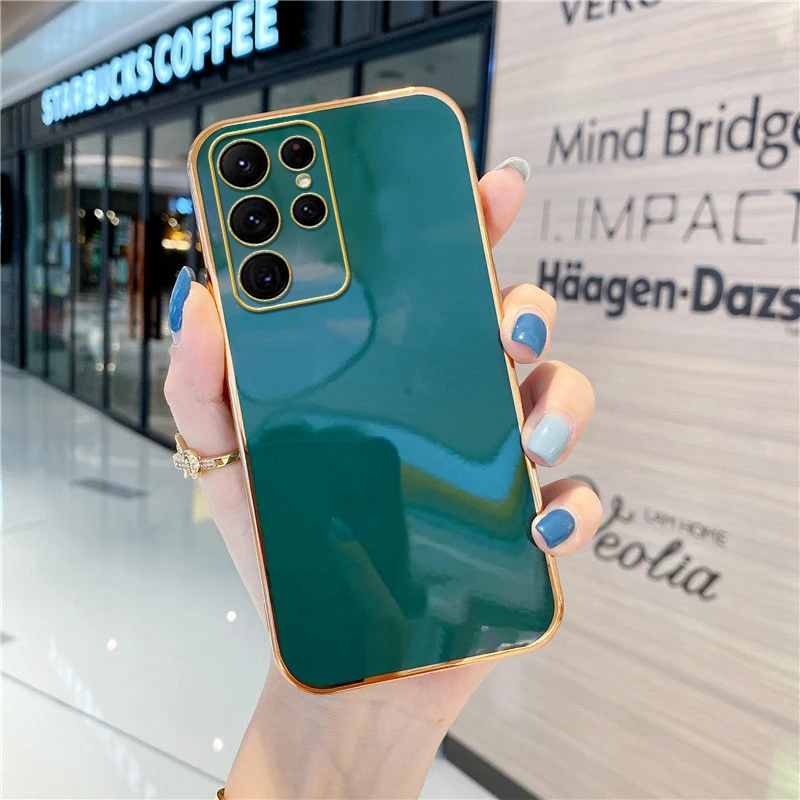 

Роскошный чехол для телефона с квадратным покрытием для Samsung Galaxy S23 S22 S21 S10 S9 Plus Ultra S20FE Note20 10Lite 9 A14, силиконовый чехол, чехол
