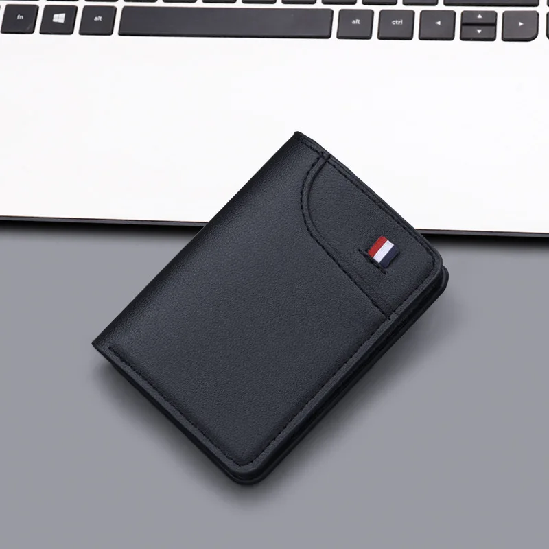 

Anti Demagnetization Wallets PU Vertical License Inserts Coin Purses Dollars Foldable Wallet Credit ID Cards Holder Purse Bags