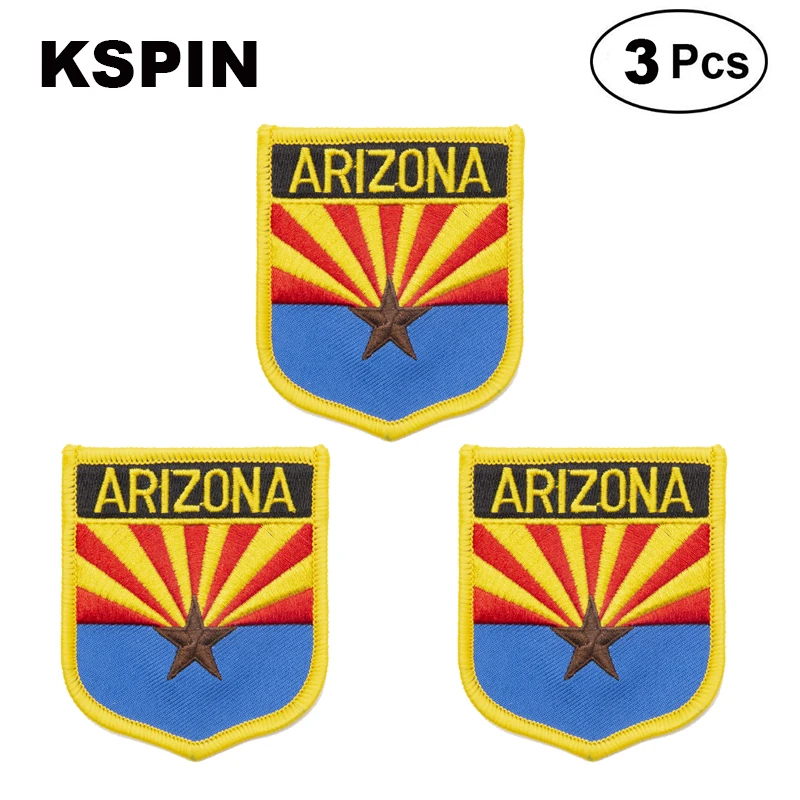 

U.S.A Arizona Shiled Shape flag patches national flag patches for Cothing DIY Decoration