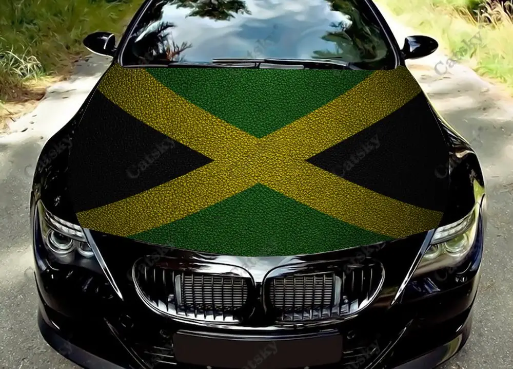 

jamaican flag Car stickers engine cover stickers auto parts custom pattern packaging modified decorative car stickers