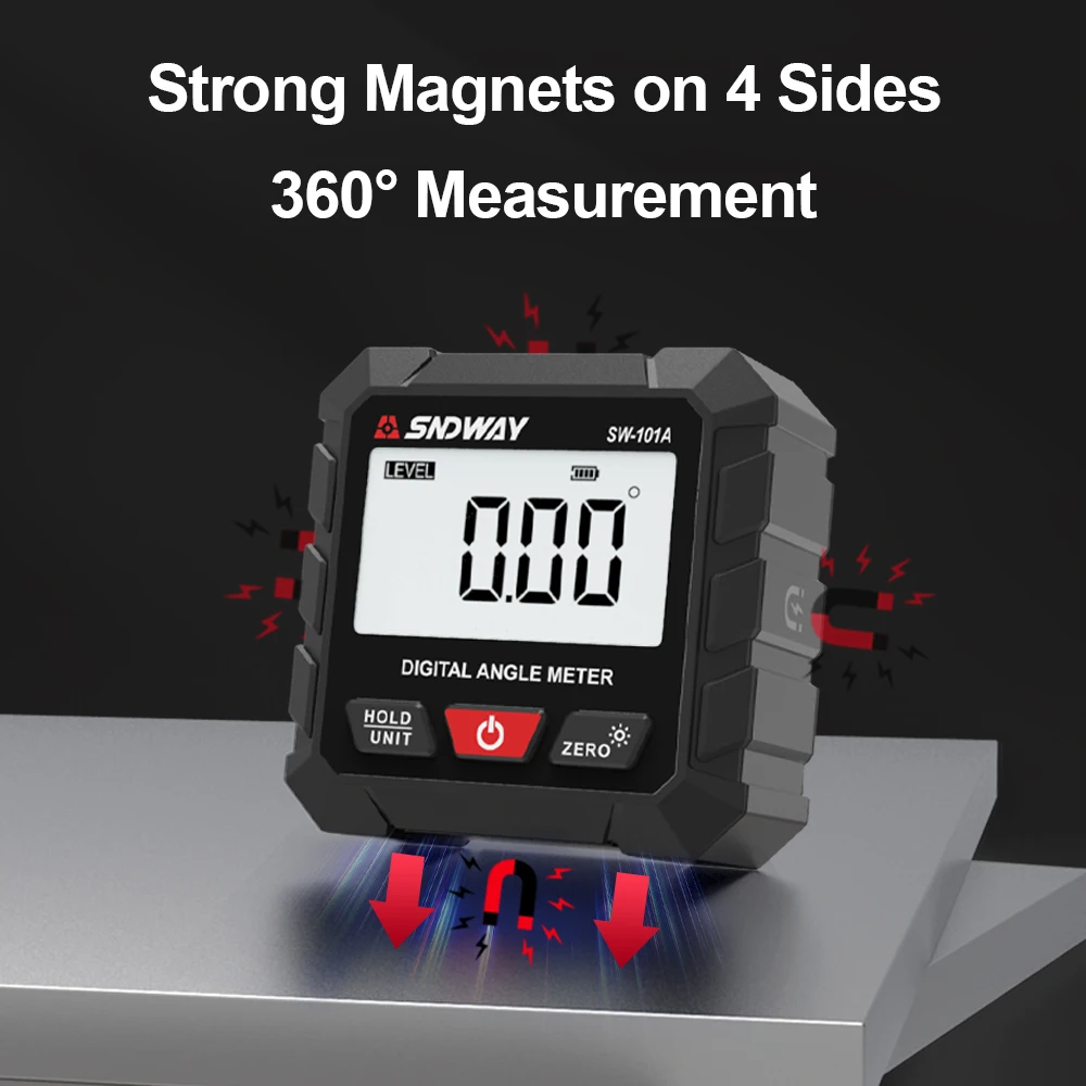 SNDWAY цифровой измеритель угла клинометр уровень коробка транспортир угловой