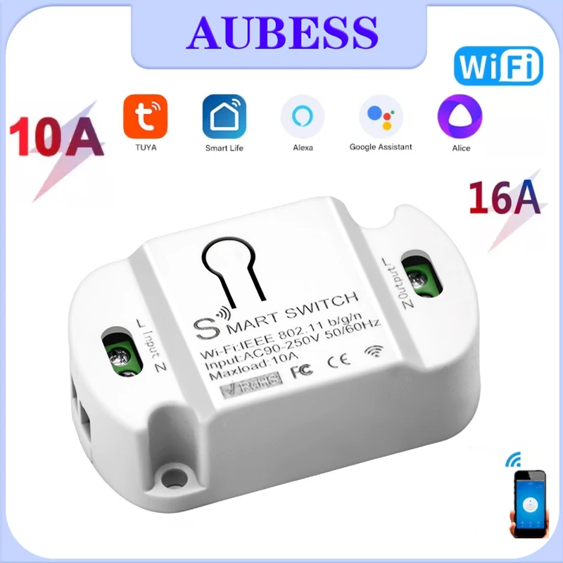 

Мини Wi-Fi переключатель Tuya «сделай сам», Модуль Автоматизации умного дома с поддержкой двухстороннего управления, работает с Alexa Google Smart Life Ян...