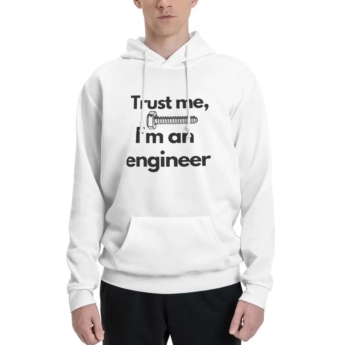 

Trust Me Im An Engineer 10 Couples Plus Velvet Hooded Sweater premium Home Kawaii With hood pullover High grade