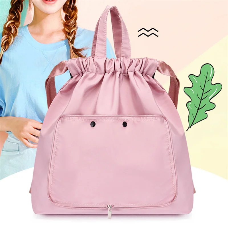 

Bag Summer Waterproof Gym Bag Travel Drawstring Bag Outdoor Bag Backpack for Training Swimming Fitness Bags Softback