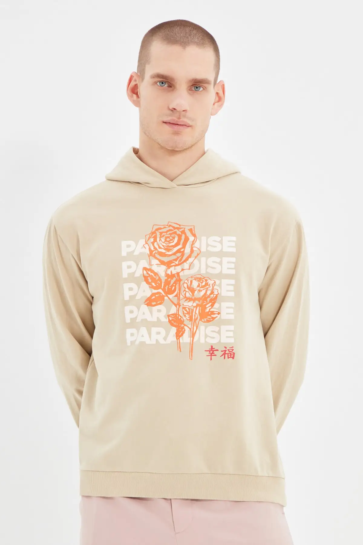 

Trendyol Men 'S Regular Fit Long Sleeve Hooded Printed Sweatshirts TMNAW22SW1313