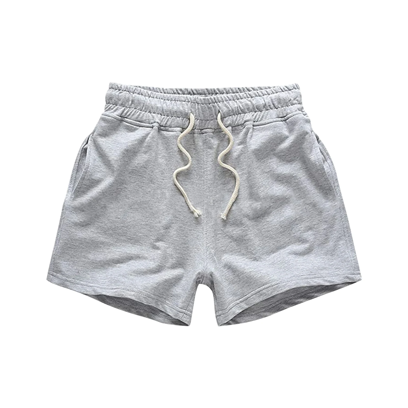 

Шорты мужские с эластичным поясом, модные домашние однотонные тренировочные, для бега, пляжа, фитнеса, повседневные уличные спортивные, для ...