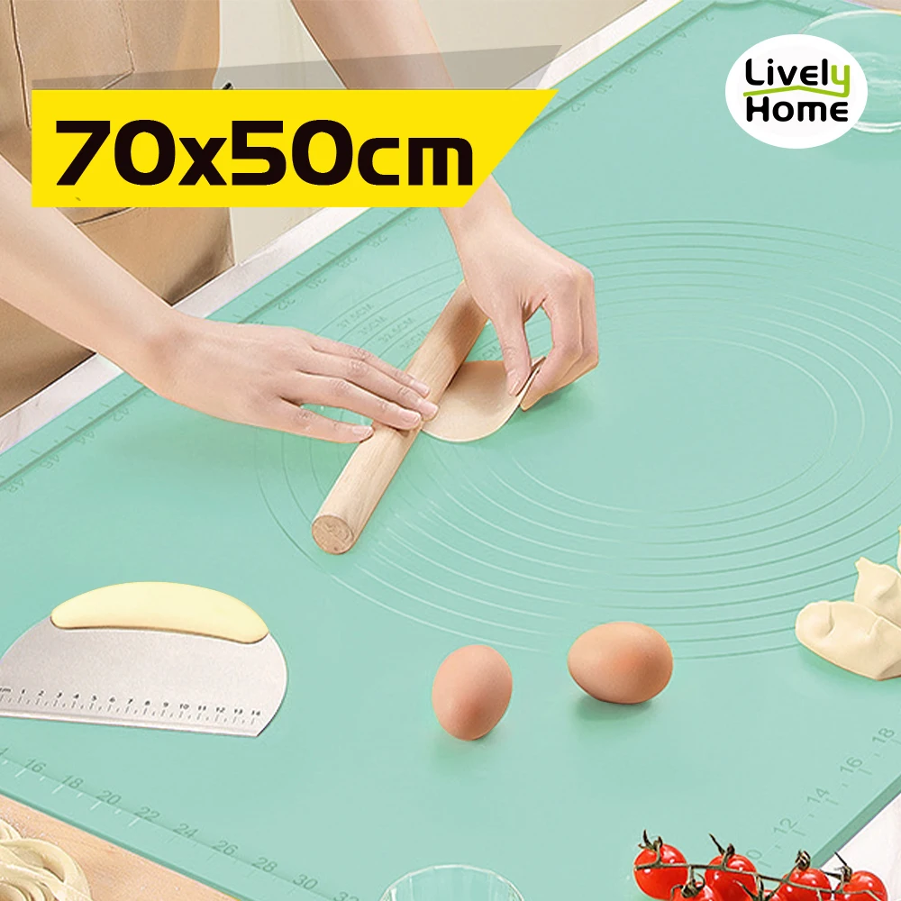 

Silicone Baking Mat Bakery Dough Kneading Pad 70*50 Large Size Thick Pastry Cutter Rolling Pastry Board Kitchen Baking Mat Tools