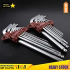 LAMEZIA 9 шт. сплав шестигранный ключ шестигранный торцевой ключ инструменты шестигранный шариковый ключ