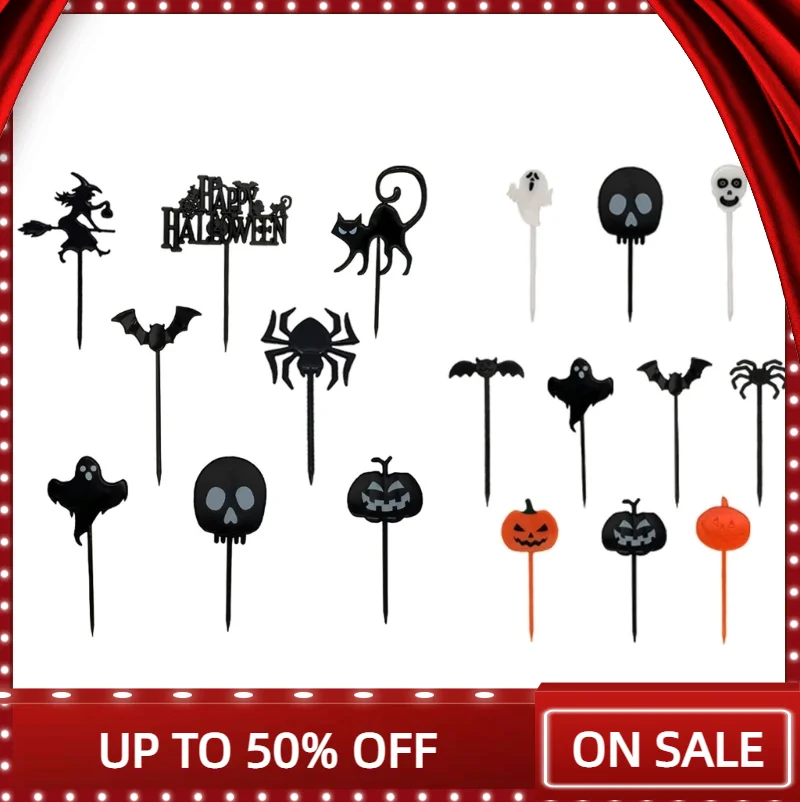 

8/10 шт. паук призрак тыква ведьма для вечевечерние искусственный торт на Хэллоуин J2FA