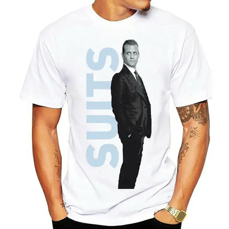 Tv Show Harvey Specter Suit Standing Adult Heather T-shirt All Sizes