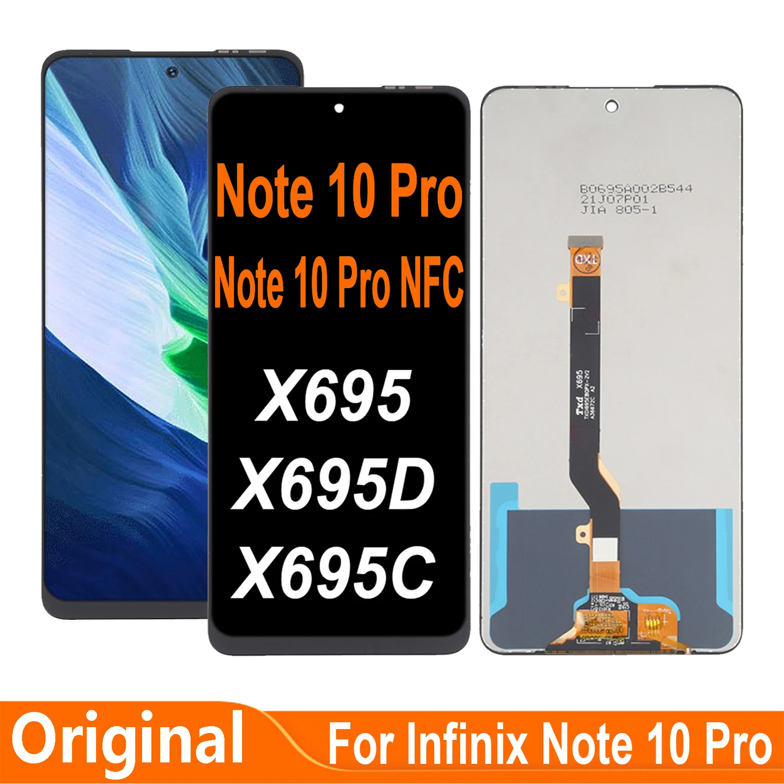 

6.95'' Original For Infinix Note 10 Pro 10Pro NFC X695 X695D X695C LCD Display Touch Screen Digitizer Assembly