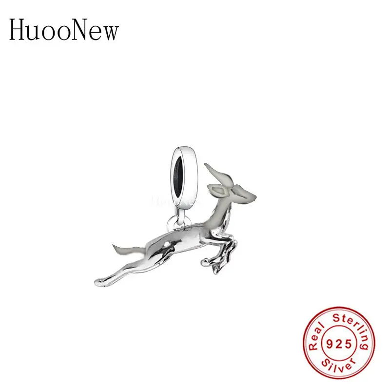 

Real 925 Sterling Silver Fit Original Pan Charms Bracelet Jumping Africa Springbok Bead For Making Women Berloque 2023