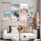 Природный пейзаж, холст, живопись, пляжный постер, кокосовое дерево, принты, океан, искусство, облако, скандинавские настенные картины для декора гостиной