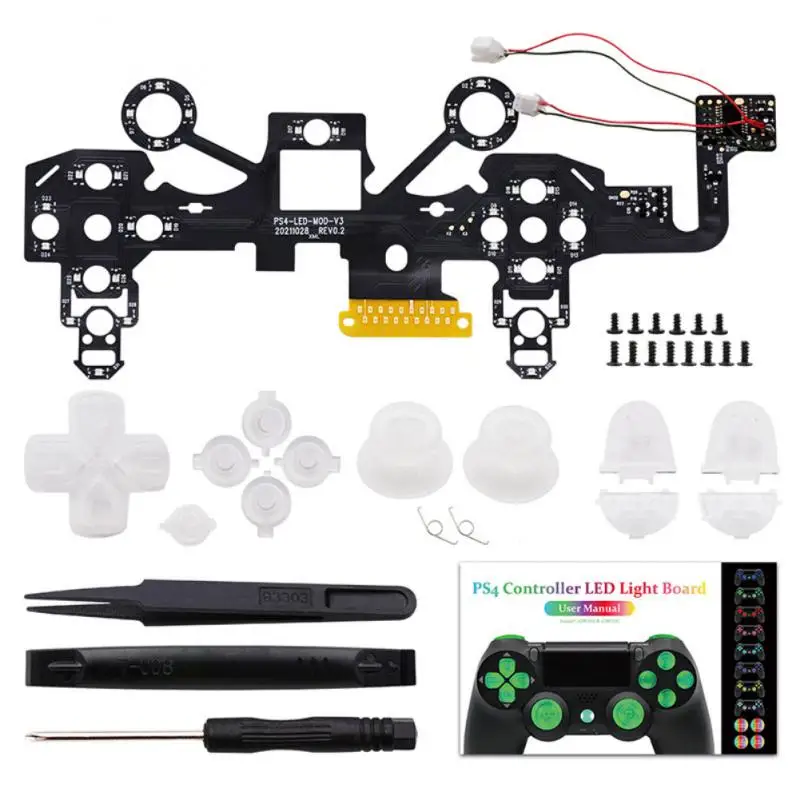 

8 Colors Easy To Install Wireless Handle Modification Kit More Interesting Led Light Board Portable Adhesive With Cyclic Flashes