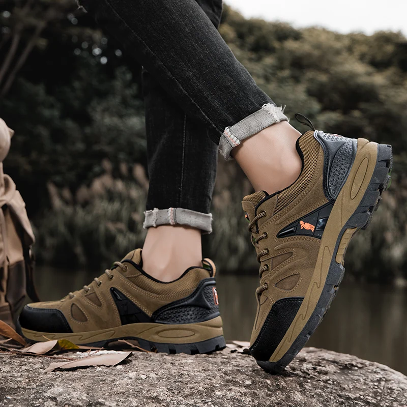 Мужские кроссовки на шнуровке походная обувь уличные треккинговые ботинки Montain