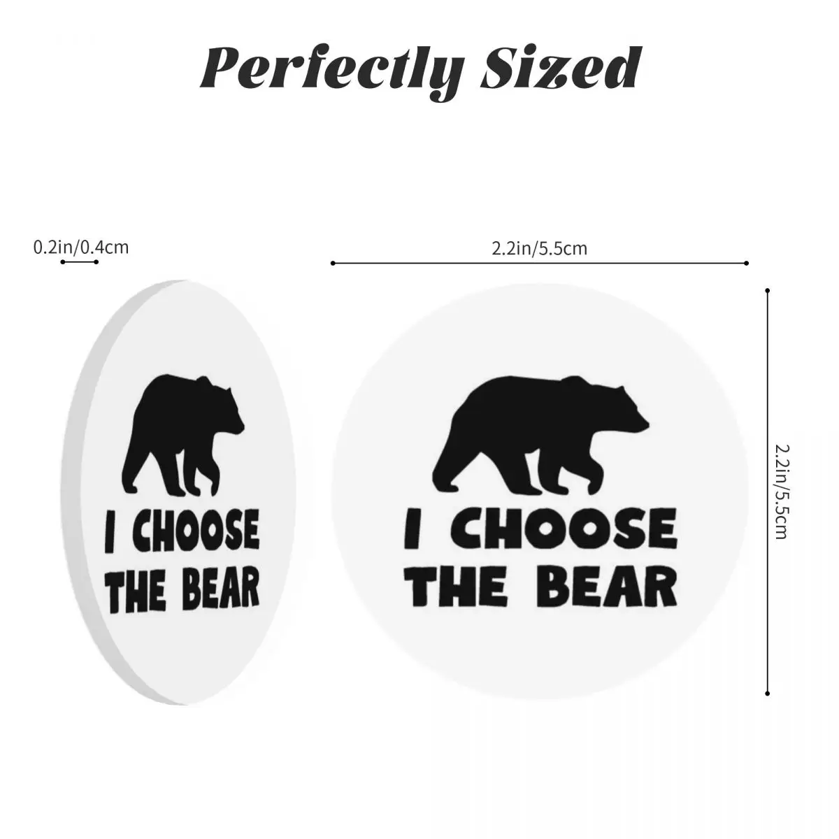 Акриловый магнит с медведем |