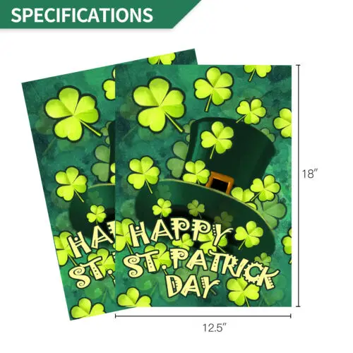 Фото Садовый флаг Anley Premium Happy St. Patrick's Day, двусторонний, 18 x 12,5 дюймов, ZZU WWL IIC №2