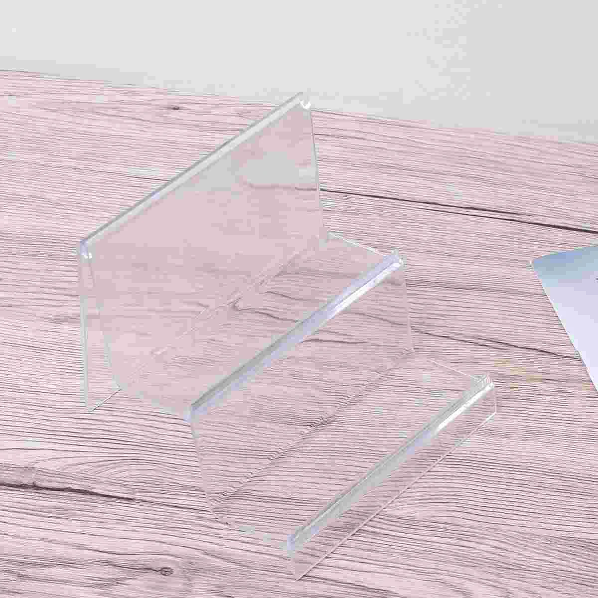 

Acrylic Desktop Storage Rack Wallet Display Stand Holder Purse Handbag Organizer Display Rack (Two Layer)