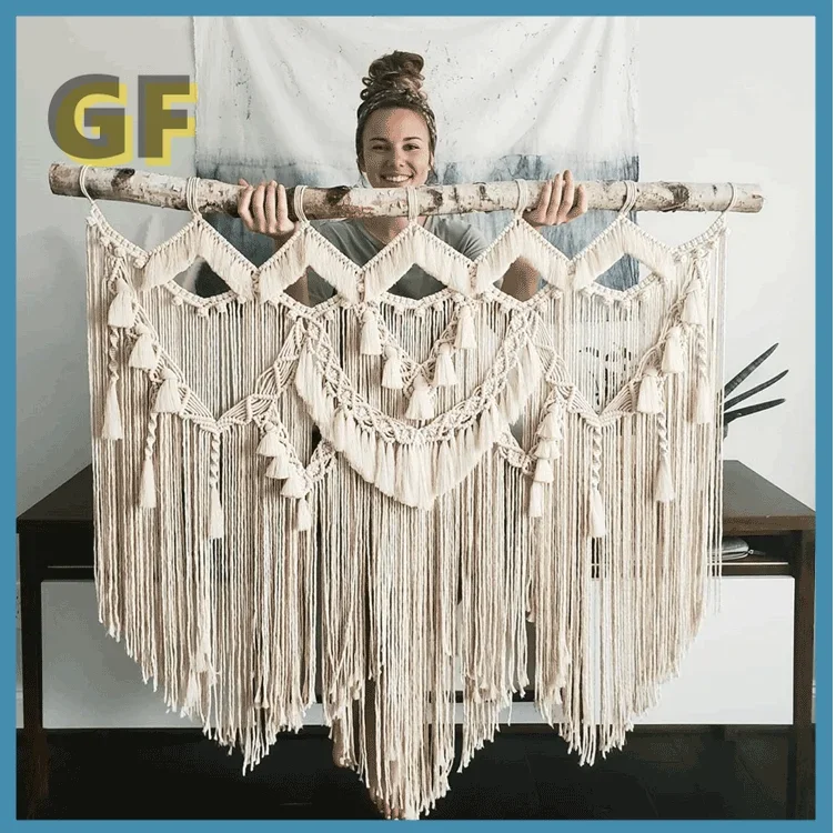 Богемный гобелен ручной работы скандинавское украшение большой настенный с