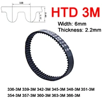 1pc width 6mm 3m rubber arc tooth timing belt pitch length 336 339 342 345 348 351 354 357 360 363 366mm synchronous belt closed