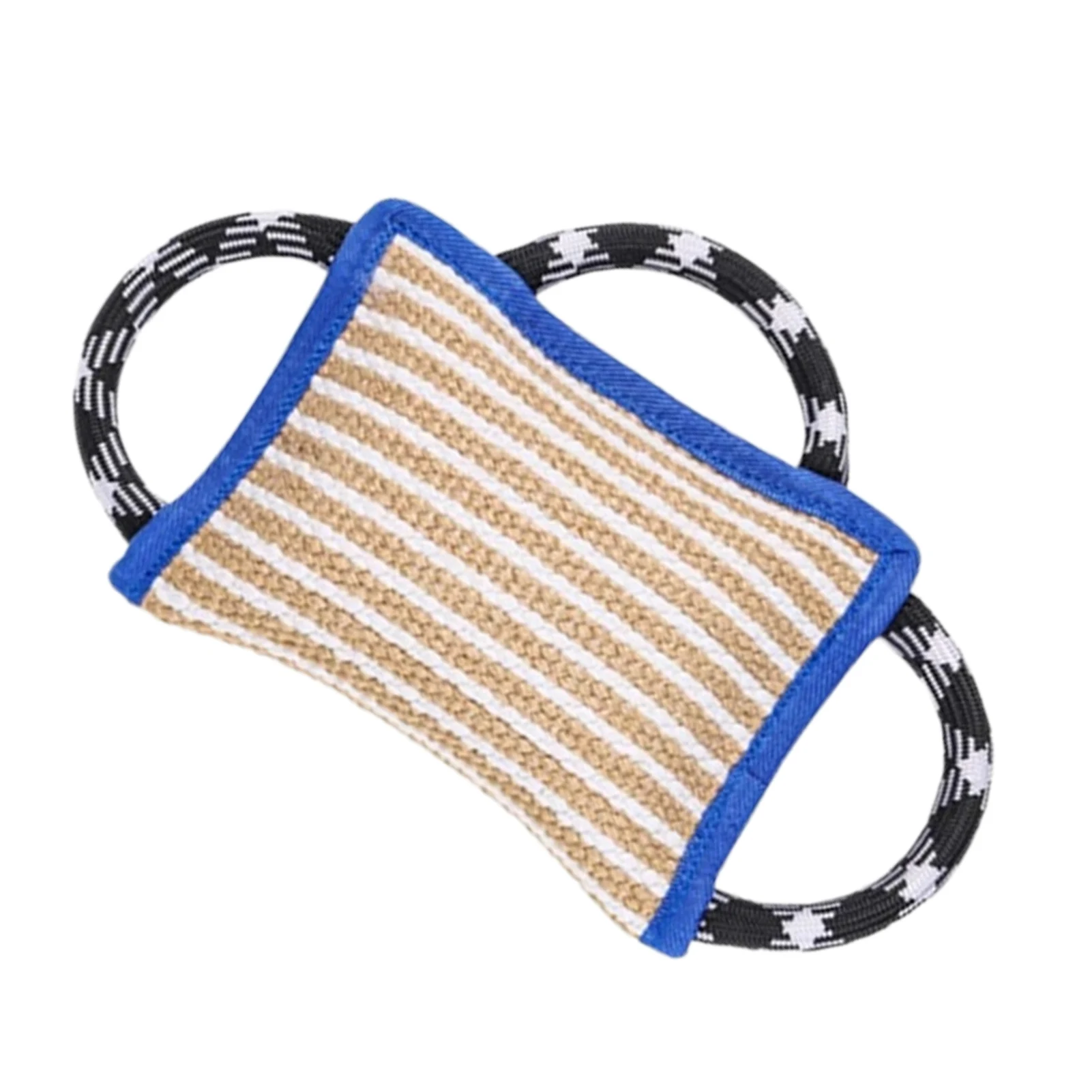 

Jute Dog Bite Pillow Dog Tug Toy Interactive Dog Toys Training Pillow With 3 Comfortable Strong Handles Dog Training Tools Tug