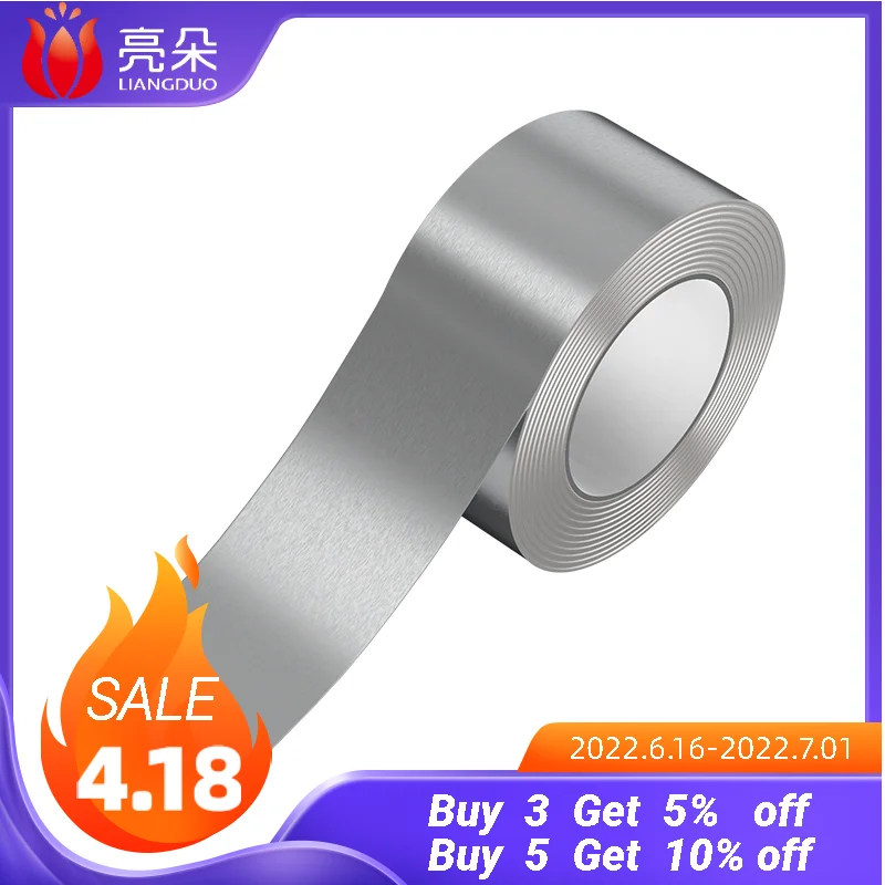 

Sink Waterproof Sticker Anti-mold Tape Countertop Toilet Gap Heat Insulation Aluminum Foil Tape Bathroom Kitchen Accessories