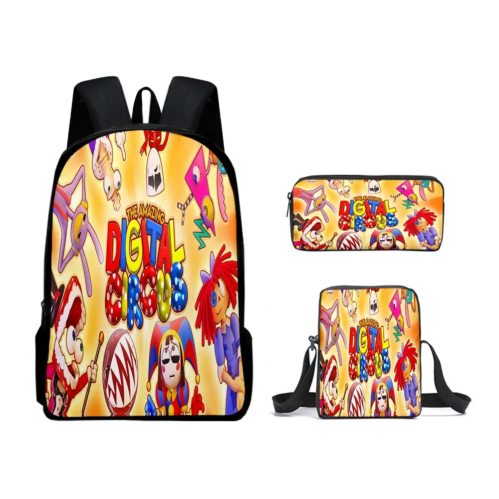 

Amaze Digital Circus Schoolbag Travel Backpack Lunch Bag Pencil Case set for Kids Students