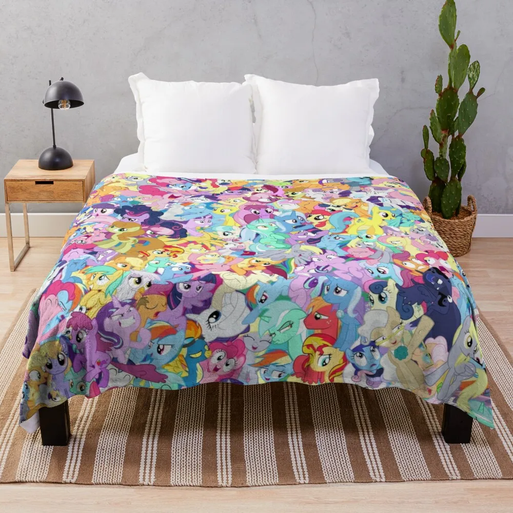 

Everypony Mess Throw Blanket extra large throw blanket fluffy blankets large Large knit plaid