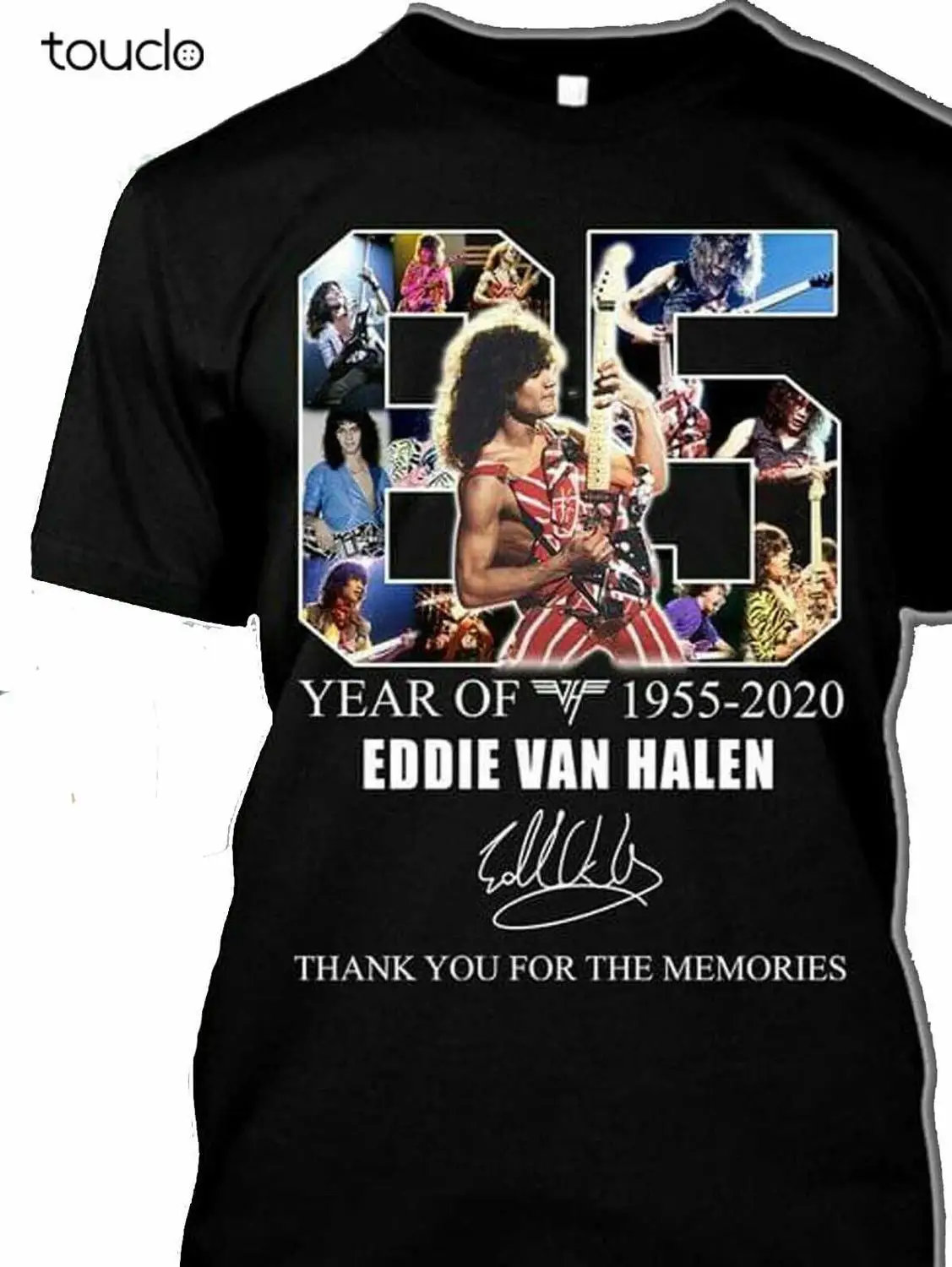 

Классическая цифровая печать для Эдди ван Халена на гитаре Rip 1955 2020 с надписью «Thank You For Memories», рубашка Aldult на заказ, подростковая, унисекс