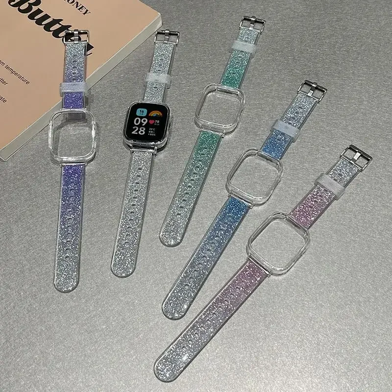 Эстетический модный красочный желейный силиконовый браслет для Apple Watch 9 8 7 6 5 4 3 2 1