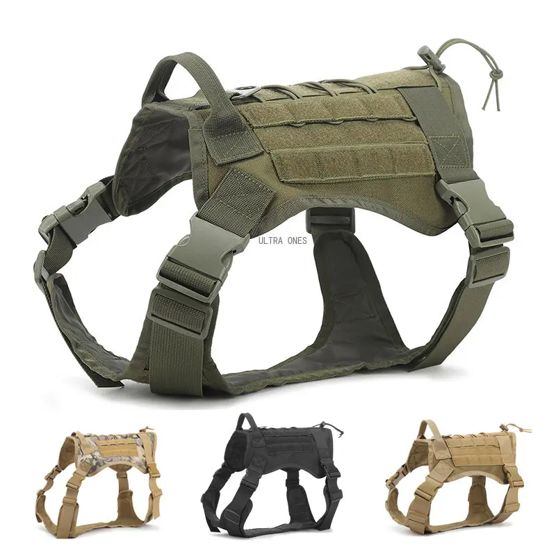 

Тактический Жилет для собак, военная тренировка, охота, водонепроницаемые жилеты для собак, рабочая прогулка, Регулируемая мягкая Одежда дл...