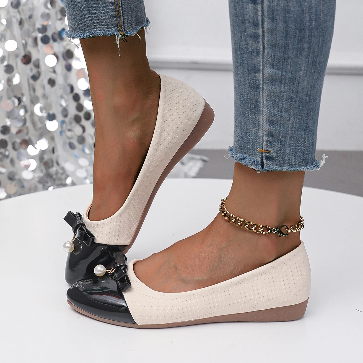 Женская обувь на плоской подошве модные балетки новые женские лоферы без