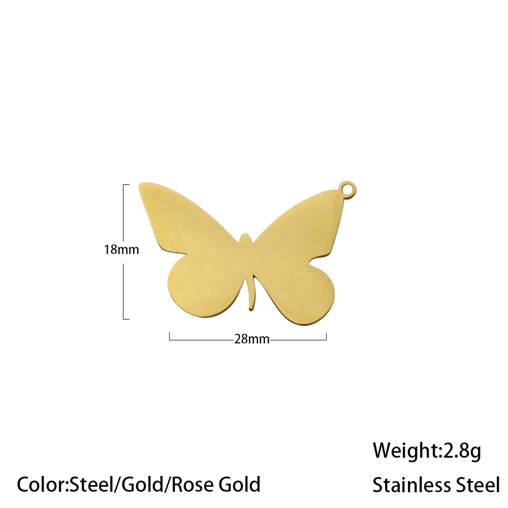 

5pcs 18x28mm Butterfly Charms Copper Accessories Parts Connectors Pendants for DIY Earrings Bracelet Necklace Jewelry Making