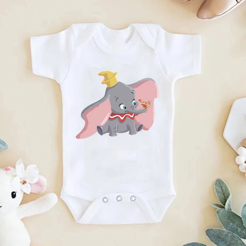 

Disney Dumbo Baby Clothes Newborn Baby Boy Clothes Summer Baby Girl Clothes Unisex Baby Cartoon Dumbo Soft Short Sleeve Jumpsuit