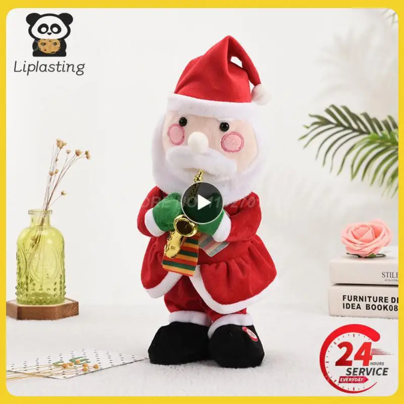 

Twisting Christmas Electric Plush Toys Plush Doll Xmas Theme Funny 44x17cm Snowman Christmas Decoration Creative Elk Dancing