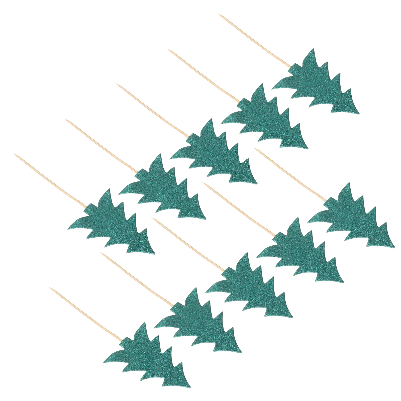 

Christmas Picks Cupcake Topper Cake Decoration Bowknot Ornament Holiday Partyglitter Tree Toothpicks Cocktail Fruit Decorative