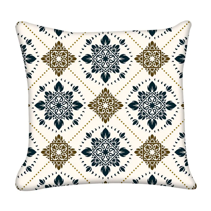 Наволочка в полоску с геометрическим рисунком Мандала искусственная Обложка этнический красочный чехол для подушки Роскошная спальня шки декоративные B0028