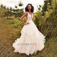 anna wedding dress for women 2022 sexy v neck appliques elegant robe de soir%c3%a9e de mariage custom made