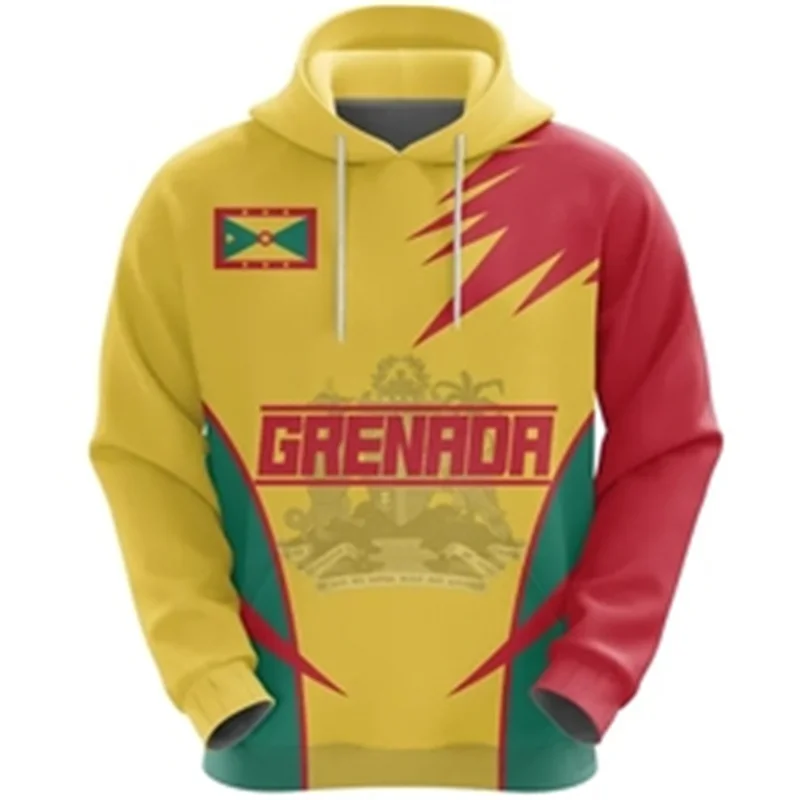 Мужские толстовки с рисунком Гренады пуловеры капюшоном и 3D принтом женский