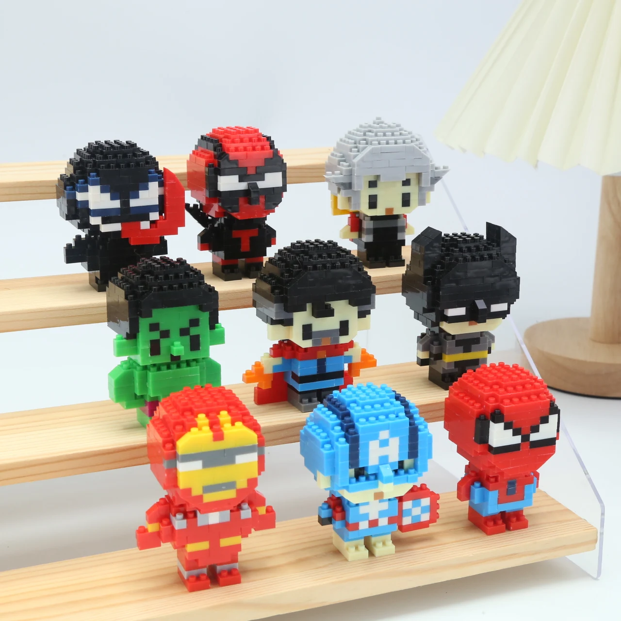 Фото Строительные блоки Disney Mini Connectini, фигурка из частиц, подвижная сборная модель, мультяшная головоломка, персонаж, игрушки для подарков на день рождения №4
