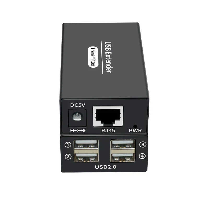 Фото Удлинитель USB 2.0 на 120 м через Ethernet (RJ45, Cat6) с 4 портами: передатчик-приемник для клавиатуры, мыши, принтера, сканера, USB-накопителей №3