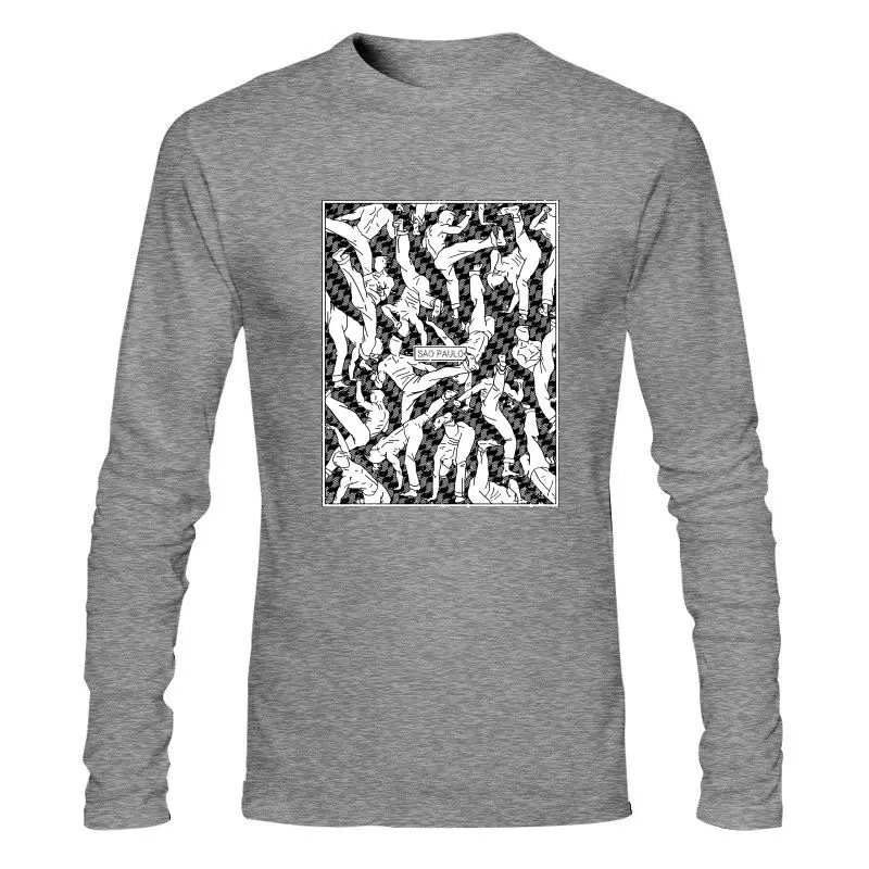 Футболка мужская с принтом Повседневная рубашка рисунком города Сан-Паулу