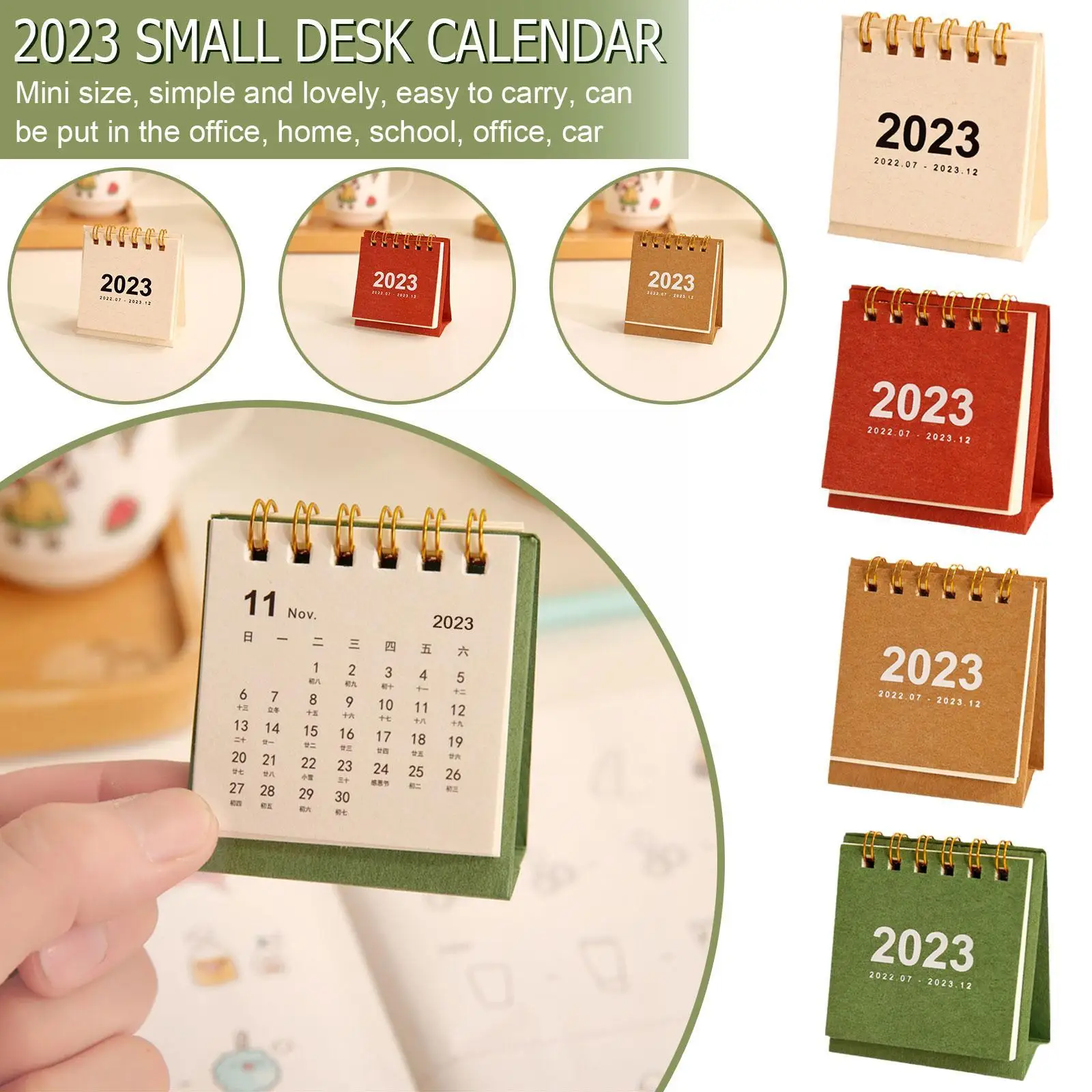 Новинка 2023 года, календарь в стиле Ins, простой календарь, простой Настольный дневник, украшение для стола, офисные принадлежности, школа I1h3