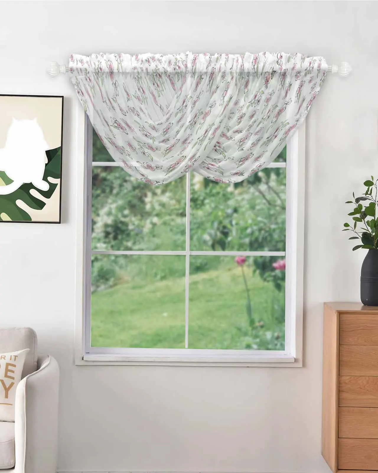 Акварельные персиковые цветущие листья весенние цветочные нестандартные