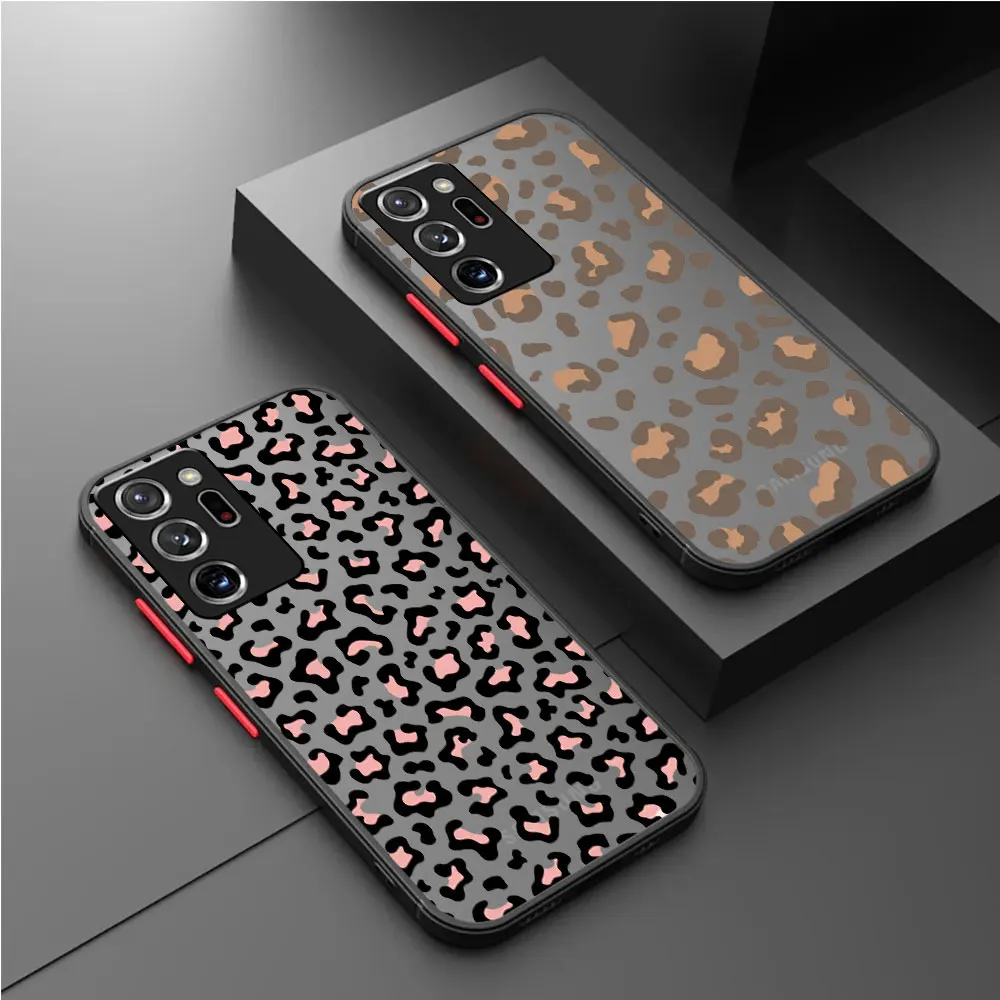 Чехол для телефона с леопардовым принтом Samsung Galaxy Note 20 Ultra 10 Plus 9 8 S10 S9 S8 матовый