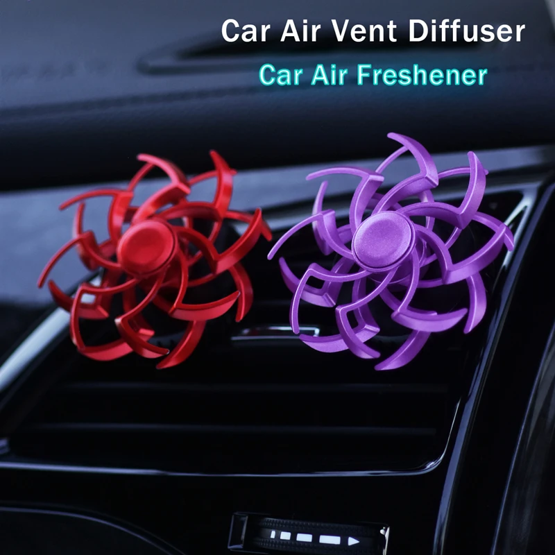 

New Car Air Freshener Rotating Spider Air Vent Outlet Fragrance Diffuser Magnetic Design Aromatherapy Auto Interior Accessories