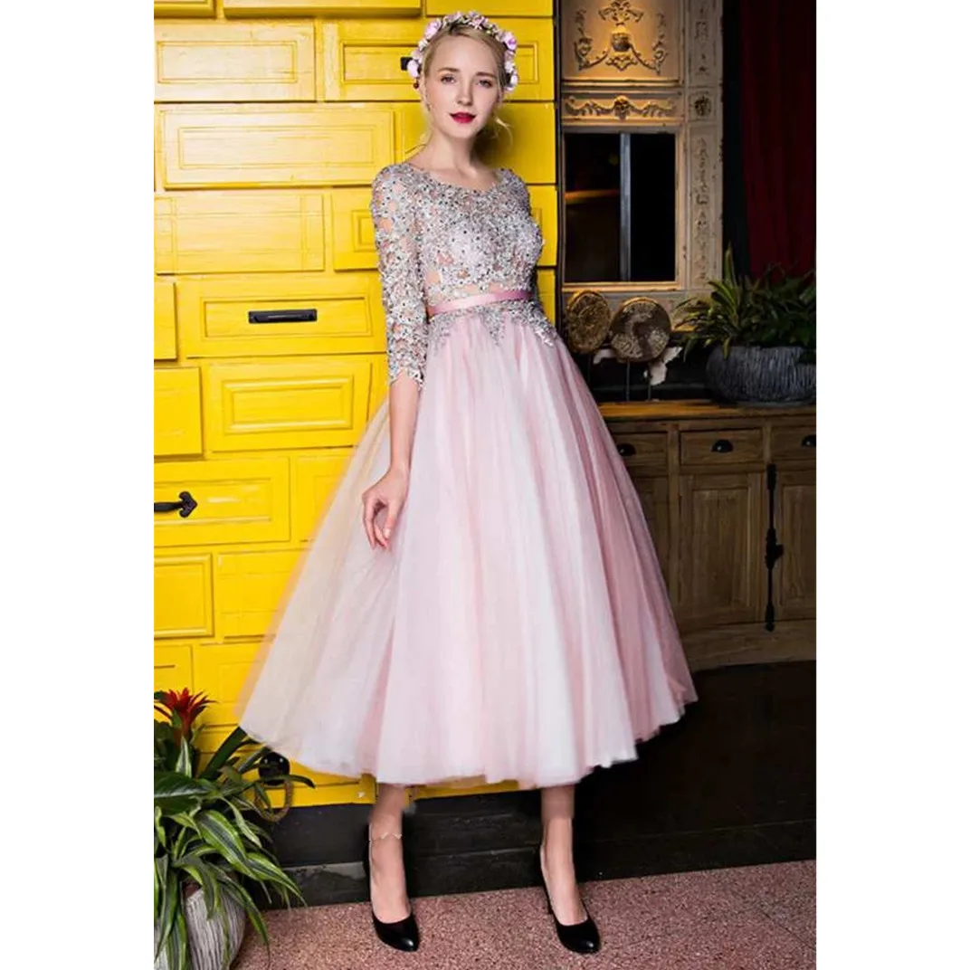 Очаровательное платье для выпускного вечера тюлевые платья на выпускной миди с