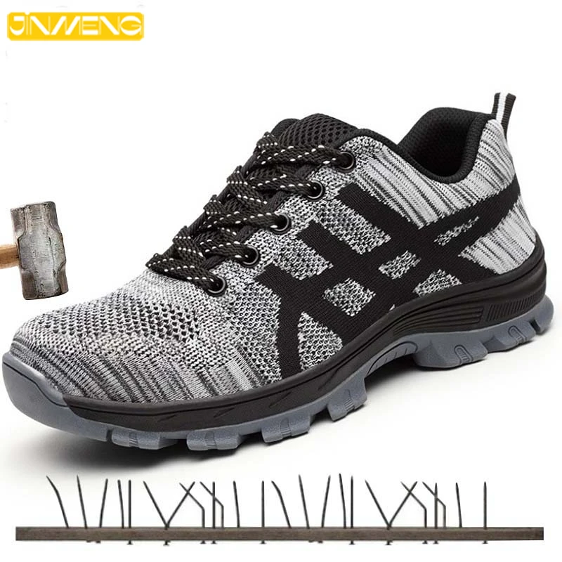 

Indestructible Sports Work Safety Shoes Anti-Puncture Anti-Smash Protection Steel Toe Shoes Protective Boots